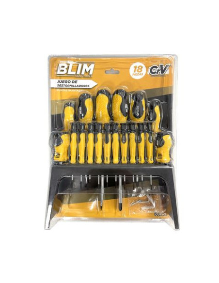 JUEGO 18 PIEZAS DESTORNILLADORES BLIM
