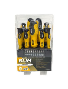 JUEGO 21 PIEZAS DESTORNILLADORES Y PUNTAS BLIM