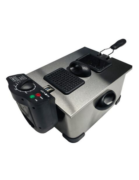 FREIDORA 5 LITROS INOX 2000W DESMONTABLE CON VENTANA MUVIP