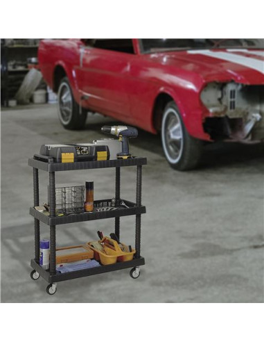 CARRO DE HERRAMIENTAS EN POLIPROPILENO CON RUEDAS DE ACERO ARTPLAST