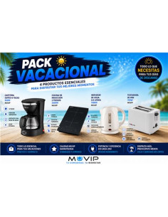 PACK VACACIONAL COCINA INDUCCION + CAFETERA + HERVIDOR + TOSTADORA MUVIP
