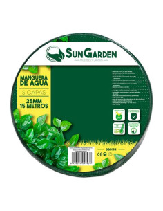 MANGUERA AGUA 5 CAPAS 25MM 15METROS SUNGARDEN