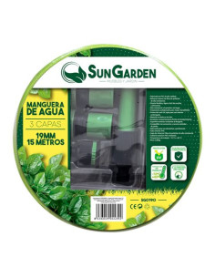 MANGUERA AGUA 3 CAPAS 19MM 15METROS SUNGARDEN