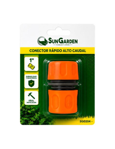 CONECTOR RAPIDO ALTO CAUDAL PARA MANGUERA 1\" SUNGARDEN