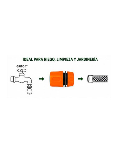 CONECTOR RAPIDO ALTO CAUDAL PARA MANGUERA 1\" SUNGARDEN