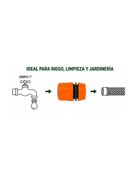 CONECTOR RAPIDO ALTO CAUDAL PARA MANGUERA 1\" SUNGARDEN
