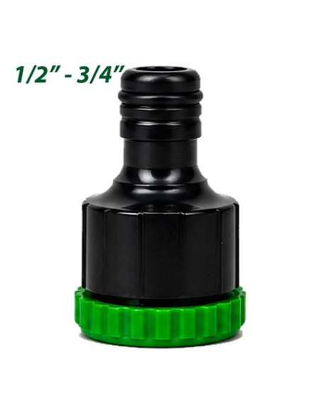 ADAPTADOR DE GRIFO 1/2\" - 3/4\" PARA RIEGO SUNGARDEN