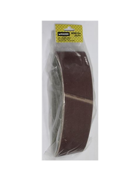 PACK 5 LIJAS MADERA Y METAL 533X76MM GRANO 40 MADER